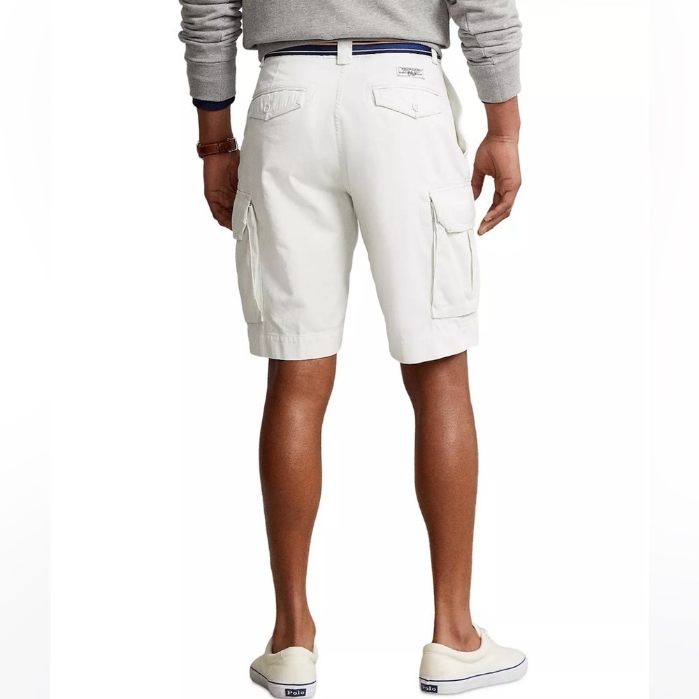 Polo Ralph Lauren Classic Cargo Shorts Khakis White/Relaxed Fit Size 31 - Picture 2 of 16